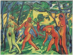 Blauer Tag (Frauenreigen) von Max Pechstein