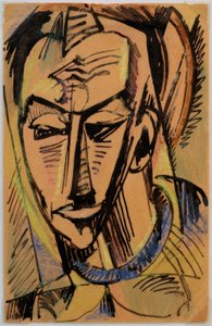 Männlicher Kopf von Max Pechstein