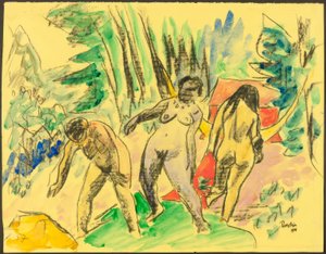 Drei Akte im Wald von Max Pechstein