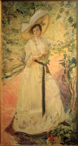 Nini am Weinspalier von Max Slevogt