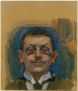Selbstbildnis en face von Max Slevogt