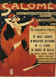 Plakat der Oper Salome von Richard Strauss
