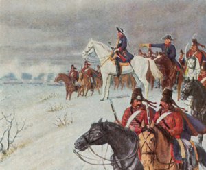 Friedrich der Große auf dem Borner Hügel in der Schlacht von Leuthen, 5. Dezember 1757