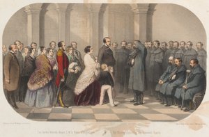 Königin Victoria und Prinz Albert treffen Krimkriegsveteranen, ca. 1855 von Max and Simeon Beeger