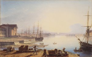 Sonnenaufgang über der Newa in St. Petersburg, 1830