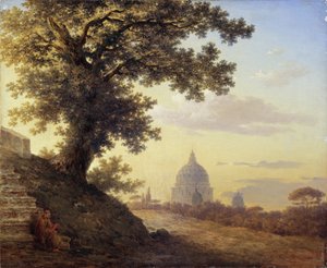 Die Eiche von Torquato Tasso in Rom, 1848