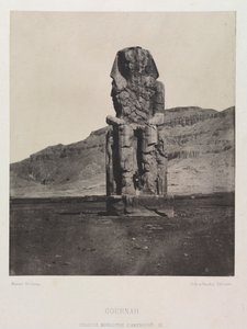 Kolossaler Monolith von Amenhotep III, Gournah, 1849-1851 von Maxime Du Camp