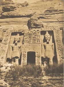 Eingang des Spéos von Athor, in Abousembil, März 1850 von Maxime Du Camp