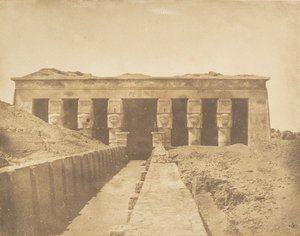 Fassade des Tempels von Athor in Dendéra Tentyris, 1849-50