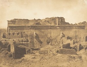 Hinterfassade des großen Tempels von Dendera Tentyris, 1849-50