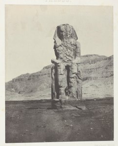 Gournah, Koloss von Amenophis III; Theben, Tafel 56 aus dem Album "Ägypten, Nubien, Palästina und Syrien" (1852)