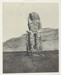 Gournah, Koloss von Amenophis III; Theben, Tafel 56 aus dem Album "Ägypten, Nubien, Palästina und Syrien" (1852) von Maxime Du Camp
