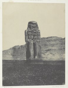 Gournah, Statue des Memnon; Theben von Maxime Du Camp