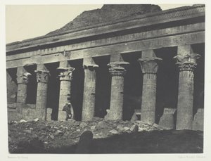 Großer Tempel der Isis in Philä, Galerie Orientale; Nubien, Platte 73 aus dem Album "Ägypten, Nubien, Palästina und Syrien" (1852) von Maxime Du Camp