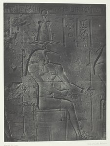 Großer Tempel der Isis in Philae, Tôth Ibiocéphale, Nubien, 1849-51, gedruckt 1852 von Maxime Du Camp