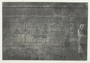 Großer Tempel von Dendera Teutyres, Skulpturen der hinteren Fassade, Oberägypten von Maxime Du Camp