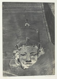 Ibsamboul, westliches Koloss des Spéos De Phrè, Nubien, 1849-51, gedruckt 1852 von Maxime Du Camp
