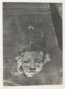 Ibsamboul, Westkoloss des Späos von Phrè; Nubien, Tafel 107 aus dem Album "Ägypten, Nubien, Palästina und Syrien" (1852) von Maxime Du Camp