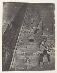 Ibsamboul, Östlicher Koloss des Großen Speos von Phre; Nubien, Tafel 103 aus dem Album "Ägypten, Nubien, Palästina und Syrien" (1852)