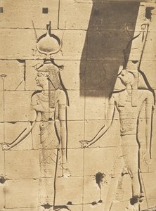 Isis und Horus-Arsiési - Basrelief des Tempels von Kalabcheh Talmis von Maxime Du Camp