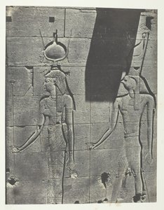 Kalabscheh, Skulpturen der hinteren Fassade des Tempels, Nubien von Maxime Du Camp