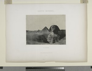 Der Sphinx, Ägypten (s/w Foto) von Maxime Du Camp