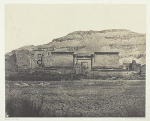 Médinet-Habou, Gesamtansicht der Ruinen, Theben, 1849-51, gedruckt 1852