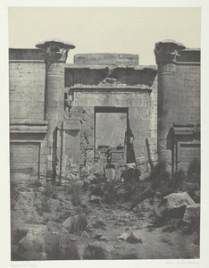 Médinet-Habou, Propyläen des Thoutmoseum, Theben, 1849-51, gedruckt 1852 von Maxime Du Camp