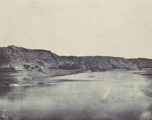 Nubien. Ostufer des Nils Dorf Bab. Blick nach Süden von Philoe, 1850 von Maxime Du Camp