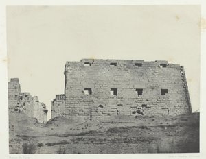 Palais de Karnak, Grands Pylones du Sud-Ouest, Theben, 1849-51, gedruckt 1852 von Maxime Du Camp