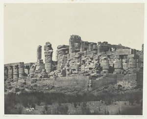 Palast von Karnak, Hypostylhalle, aufgenommen aus dem Nordostwinkel, Theben, 184951, gedruckt 1852 von Maxime Du Camp
