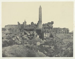 Palais de Karnak, Granitheiligtum und Hypostylhalle, Theben, 1849-51, gedruckt 1852 von Maxime Du Camp