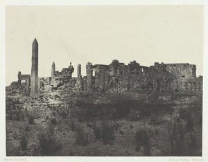 Palais de Karnak, Gesamtansicht der Ruinen, von Norden aufgenommen, Theben von Maxime Du Camp