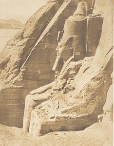 Profil des östlichen Kolosses des Tempels von Phré in Abousembil, Porträt von Ramses II. von Maxime Du Camp