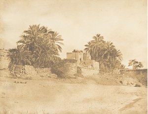Ruinen eines römischen Triumphbogens in Philae, April 1850