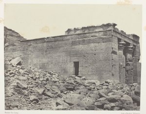 Tempel von Dandour (ehemals Tantour), gewidmet der Triade Osiris-Isis-Horus; Nubien, Platte 93 aus dem Album "Ägypten, Nubien, Palästina und Syrien" (1852) von Maxime Du Camp