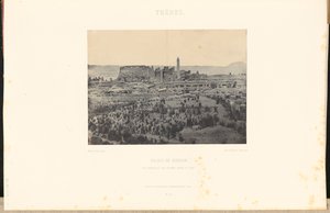 Theben. Palast von Karnak. Gesamtansicht der Ruinen, von Osten aufgenommen. von Maxime Du Camp