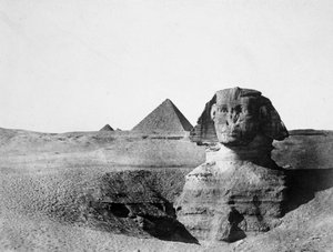 Die Große Sphinx und die Pyramiden von Gizeh, Ägypten