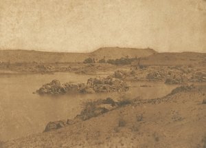 Ansicht des ersten Katarakts, vom Westen aus gesehen, zwischen Assuan und Philae, 1849-50