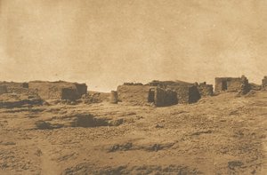 Ansicht des Dorfes Abou-hor, Tropic of Cancer, April 1850 von Maxime Du Camp