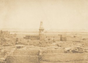 Ansicht des Dorfes Edfou, 1849-50 von Maxime Du Camp