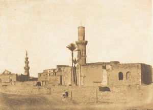 Ansicht einer zerstörten Moschee in der Nähe von Bab-Saïda, Kairo, Dezember 1849-Januar 1850 von Maxime Du Camp