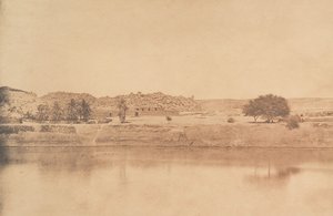 Ansicht von Osten von Philae - Dorf Abou-Kouli, Straße nach Assuan von Maxime Du Camp