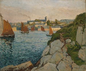 Douarnenez im Sonnenschein, 1897 von Maxime Emile Louis Maufra