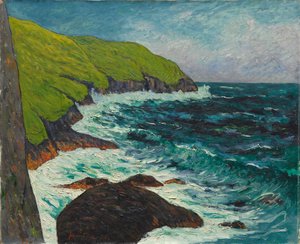 Die Klippen bei Beg-ar-Fry, Saint-Jean-du-Doigt, 1895 von Maxime Emile Louis Maufra