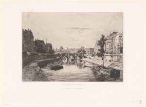Ansicht der Pont Saint-Michel in Paris