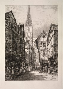 Eine Straße in Rouen von Maxime Lalanne