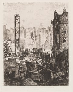 Abriss für die Eröffnung des Boulevard St. Germain, 1862