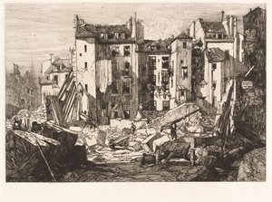Abriss für die Eröffnung der Rue des Ecoles von Maxime Lalanne