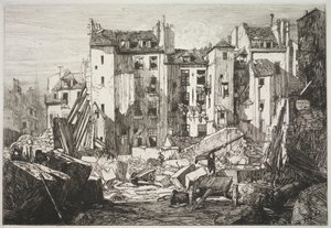 Abriss für die Eröffnung der Rue des Écoles von Maxime Lalanne